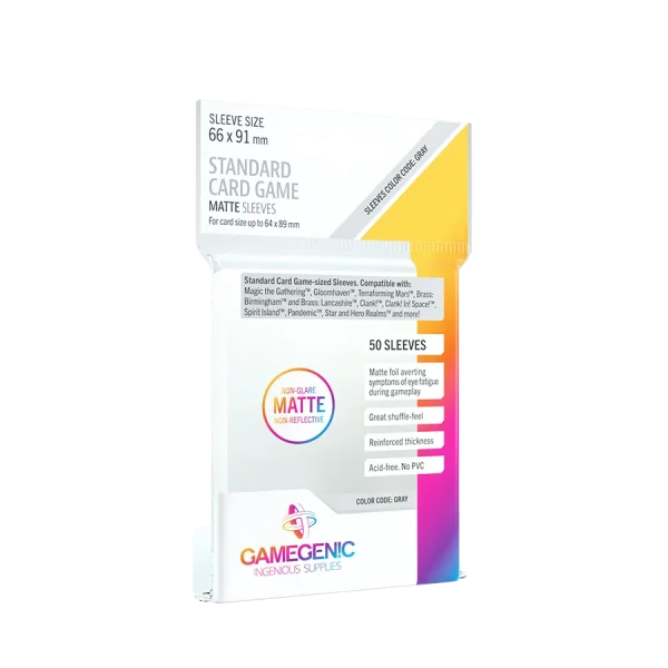 MATTE Standard Card Game Sleeves 66 x 91 mm