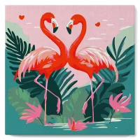 Tropische Flamingos