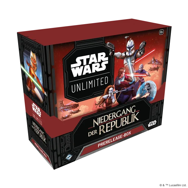 Star Wars: Unlimited – Niedergang der Republik (Pre-Releasebox) + Gratis Initiative-Marker und Minibox